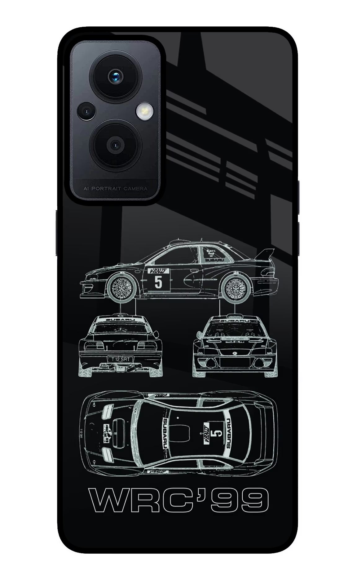 WRC'99 Oppo F21 Pro 5G Glass Case Back Cover by Casekaro
