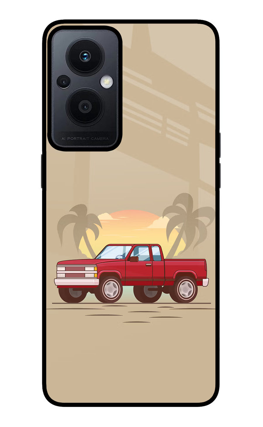 Desert Classic Drive Oppo F21 Pro 5G Back Cover, Glass case