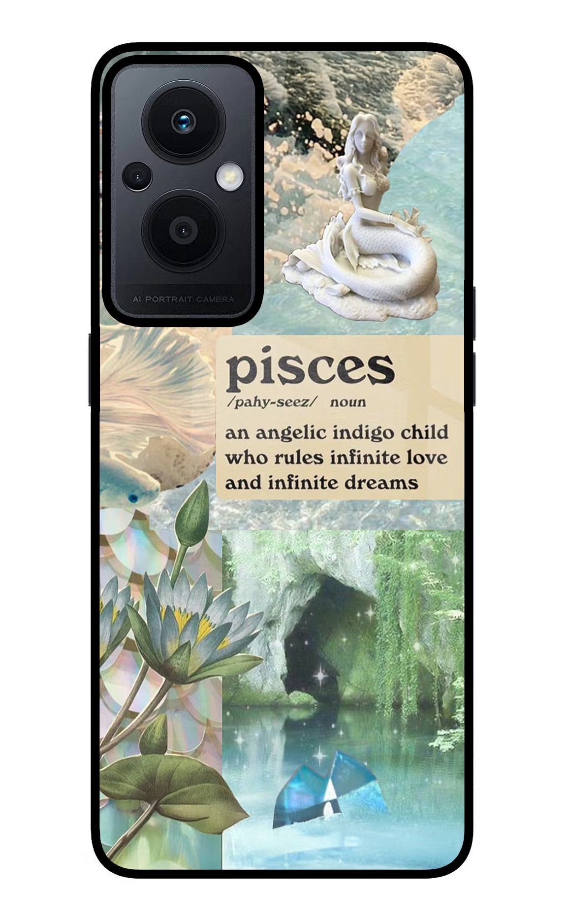 Pisces Zodiac Oppo F21 Pro 5G Glass Case Back Cover by Casekaro