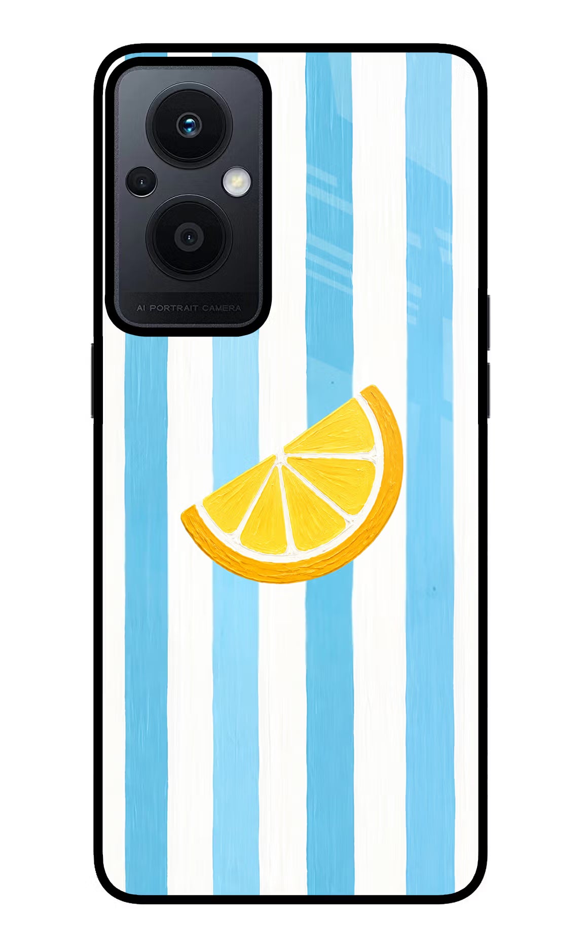 Summer Lemon Oppo F21 Pro 5G Glass Case Back Cover by Casekaro