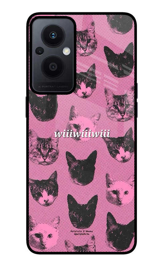 Pink Cats Oppo F21 Pro 5G Glass Case