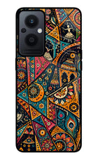 Folk Print Oppo F21 Pro 5G Glass Case
