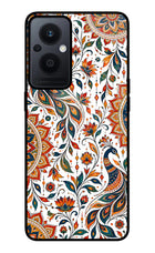 White Mayura Oppo F21 Pro 5G Glass Case