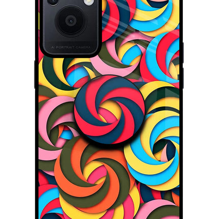 Spiral Pattern Oppo F21 Pro 5G Pop Case by Casekaro