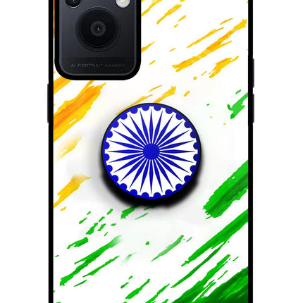 Indian Flag Ashoka Chakra Oppo F21 Pro 5G Pop Case by Casekaro