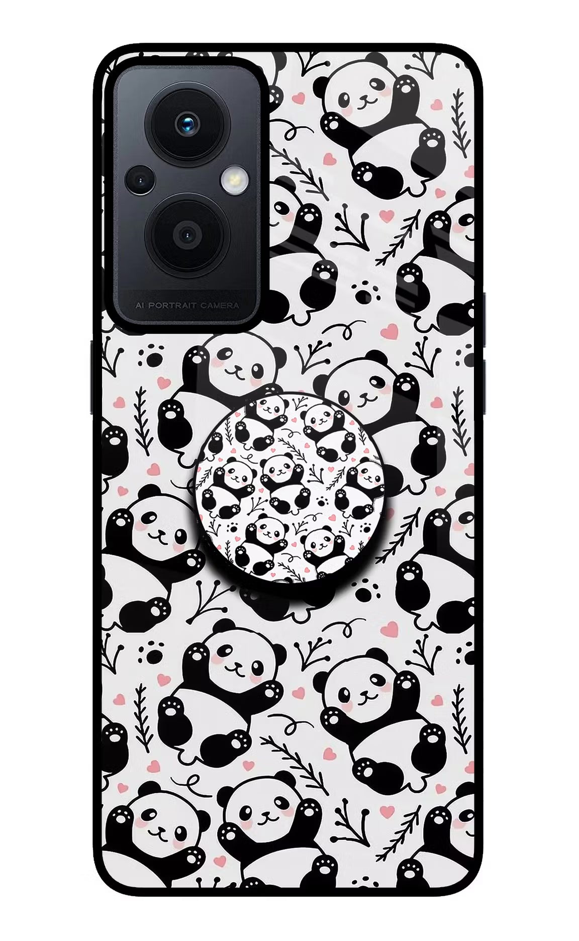 Cute Panda Oppo F21 Pro 5G Pop Case by Casekaro