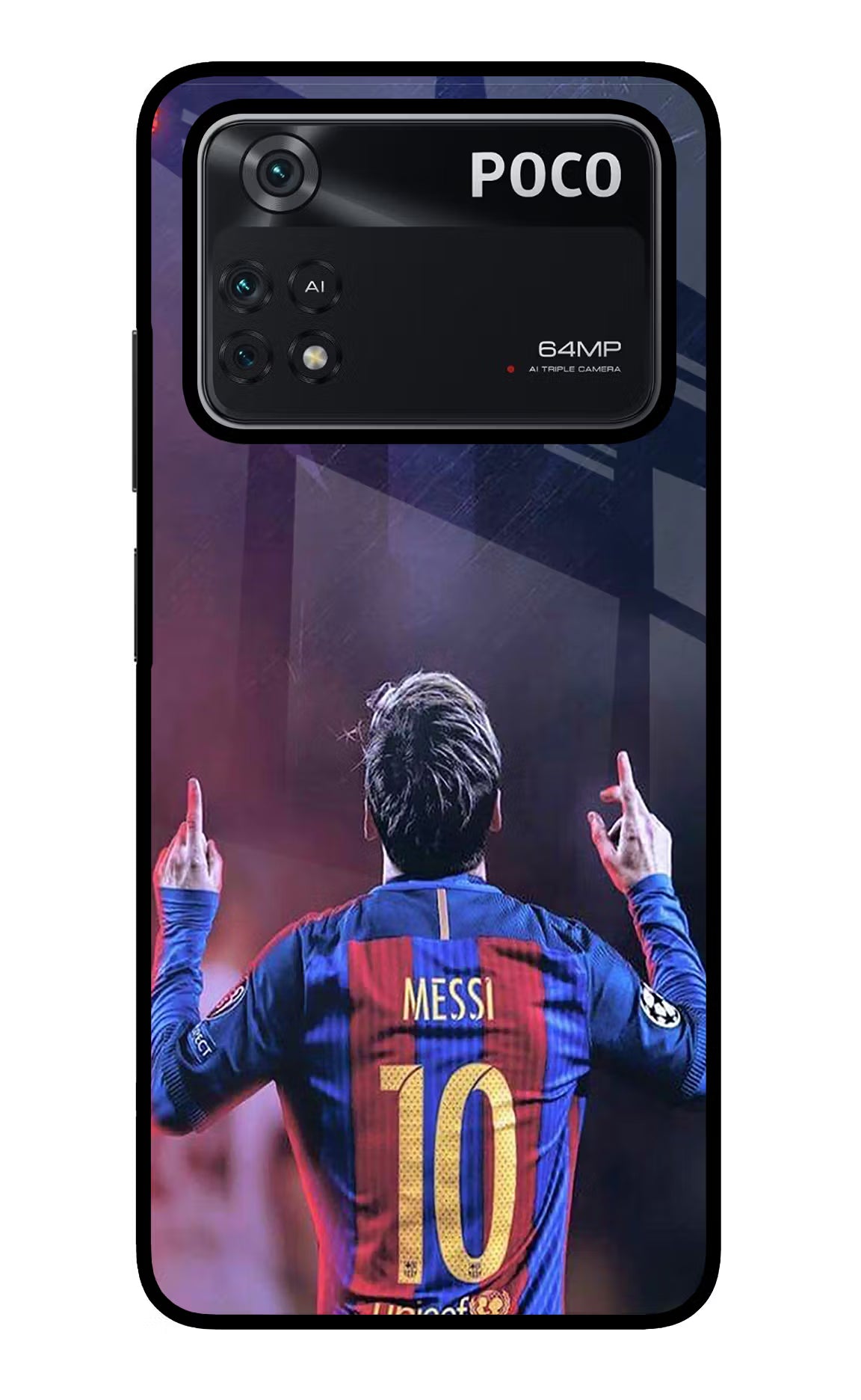 Messi Poco M4 Pro 4G Glass Case