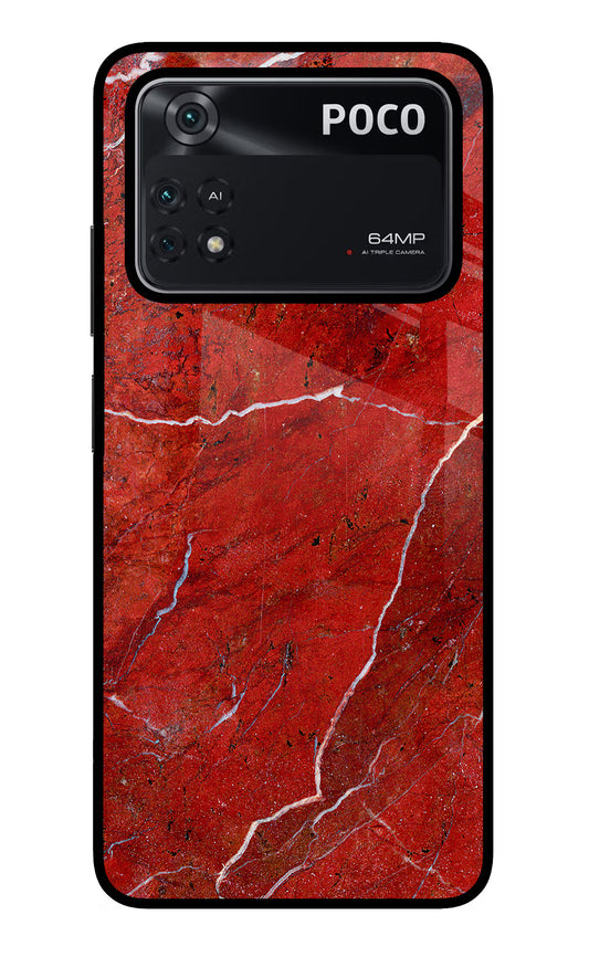 Red Marble Design Poco M4 Pro 4G Glass Case