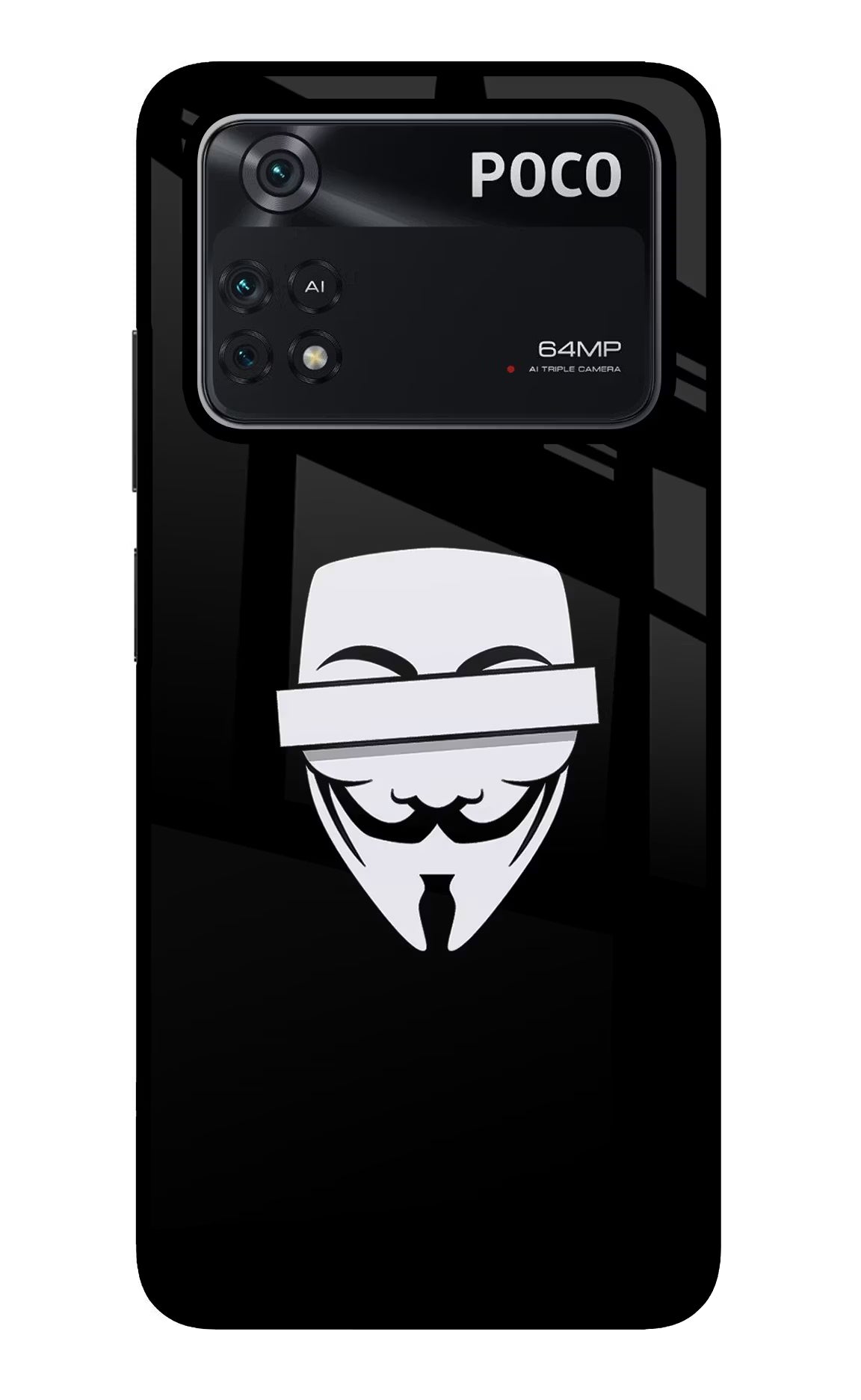 Anonymous Face Poco M4 Pro 4G Glass Case