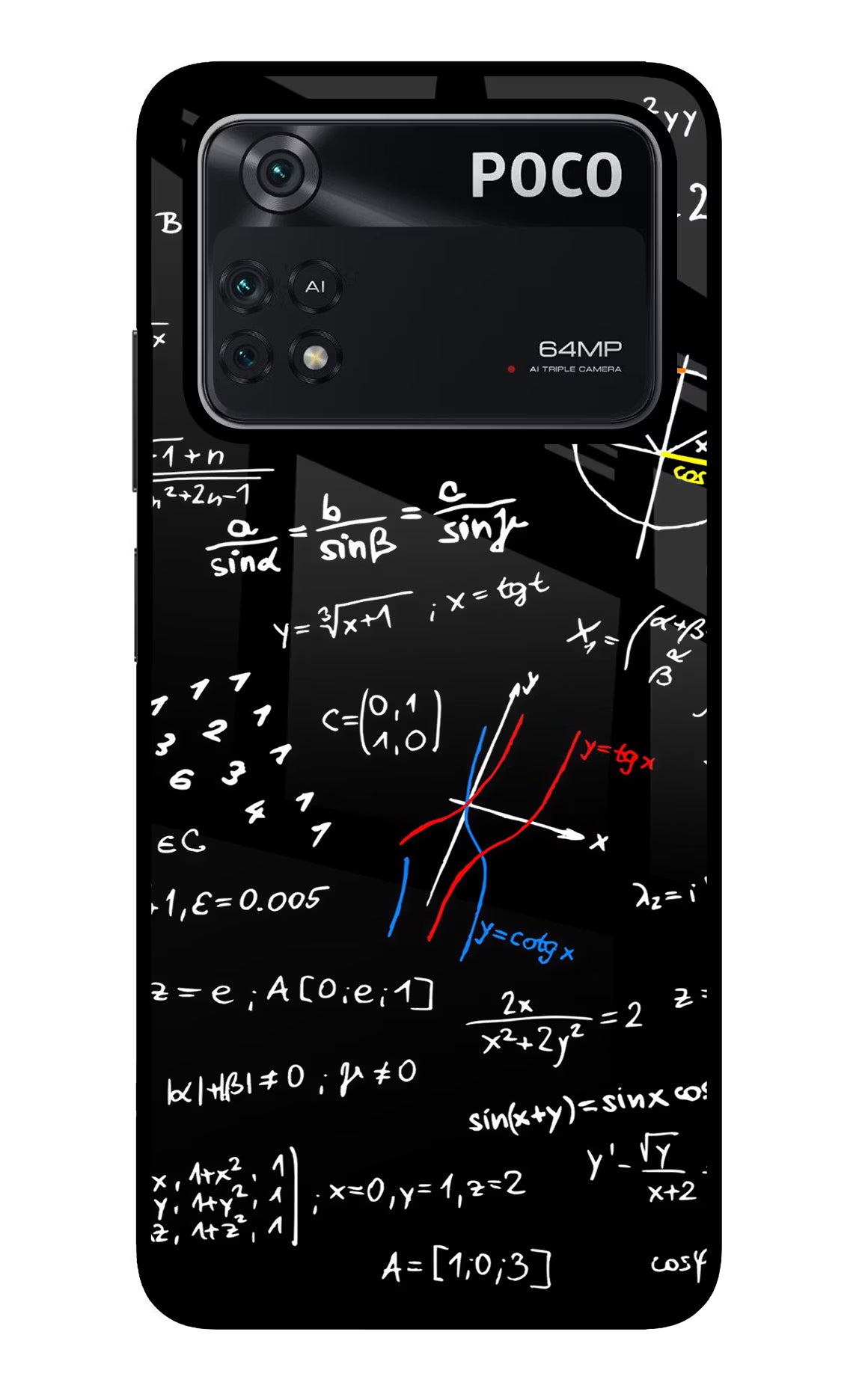 Mathematics Formula Poco M4 Pro 4G Glass Case