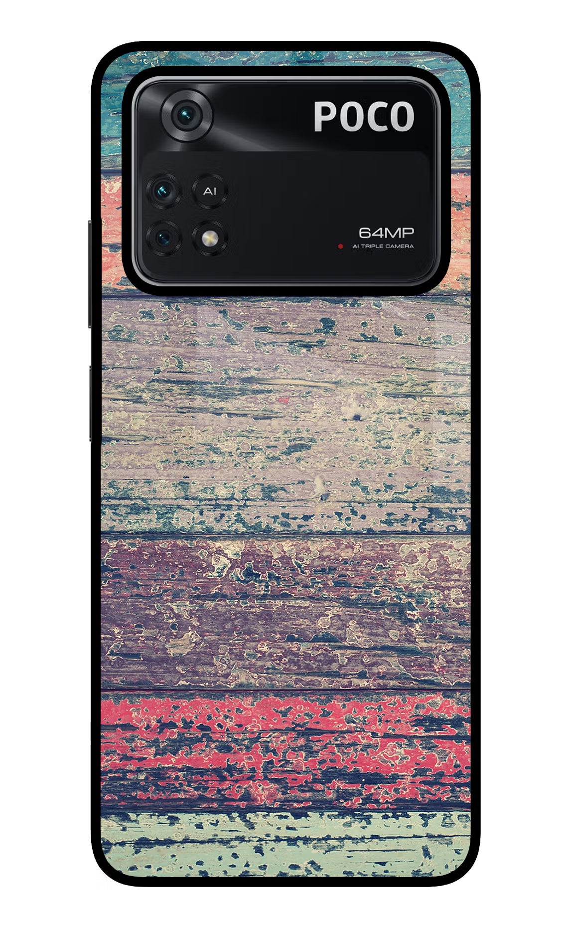 Colourful Wall Poco M4 Pro 4G Glass Case