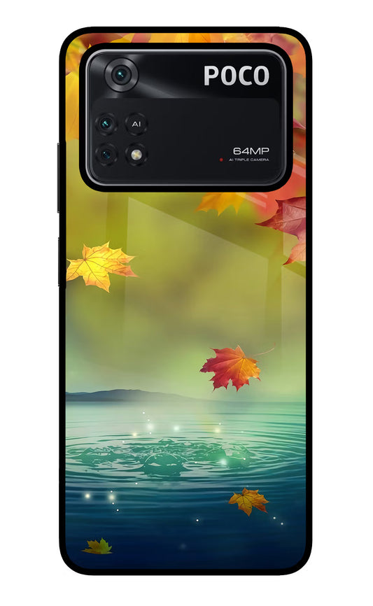 Flowers Poco M4 Pro 4G Glass Case