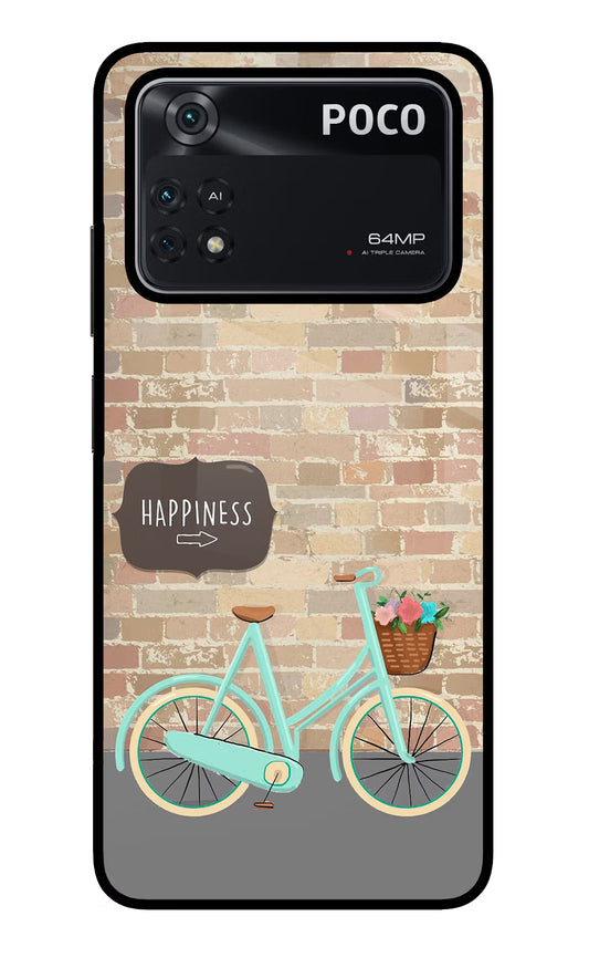 Happiness Artwork Poco M4 Pro 4G Glass Case