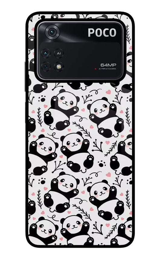 Cute Panda Poco M4 Pro 4G Glass Case
