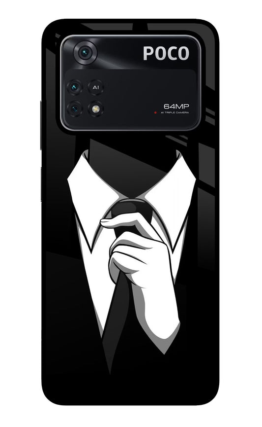 Black Tie Poco M4 Pro 4G Glass Case