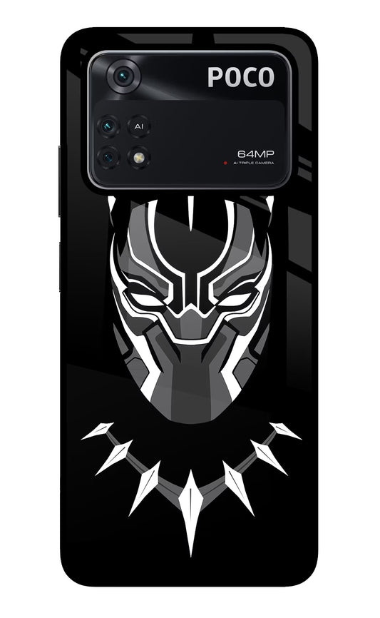 Black Panther Poco M4 Pro 4G Glass Case
