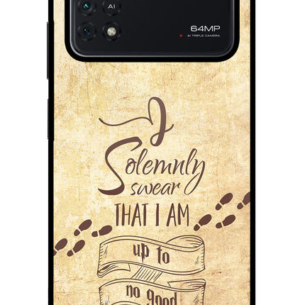 I Solemnly swear that i up to no good Poco M4 Pro 4G Glass Case