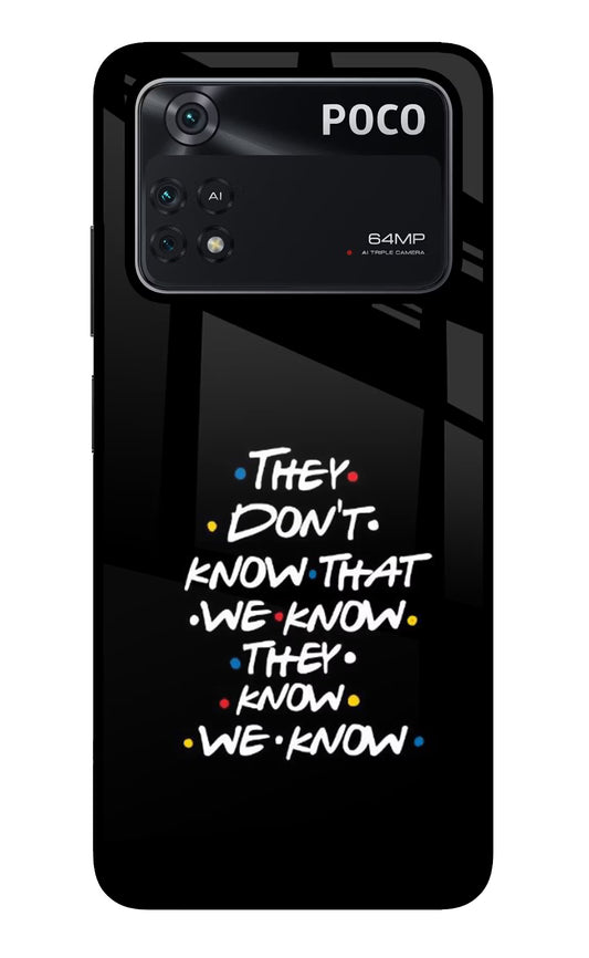 FRIENDS Dialogue Poco M4 Pro 4G Glass Case