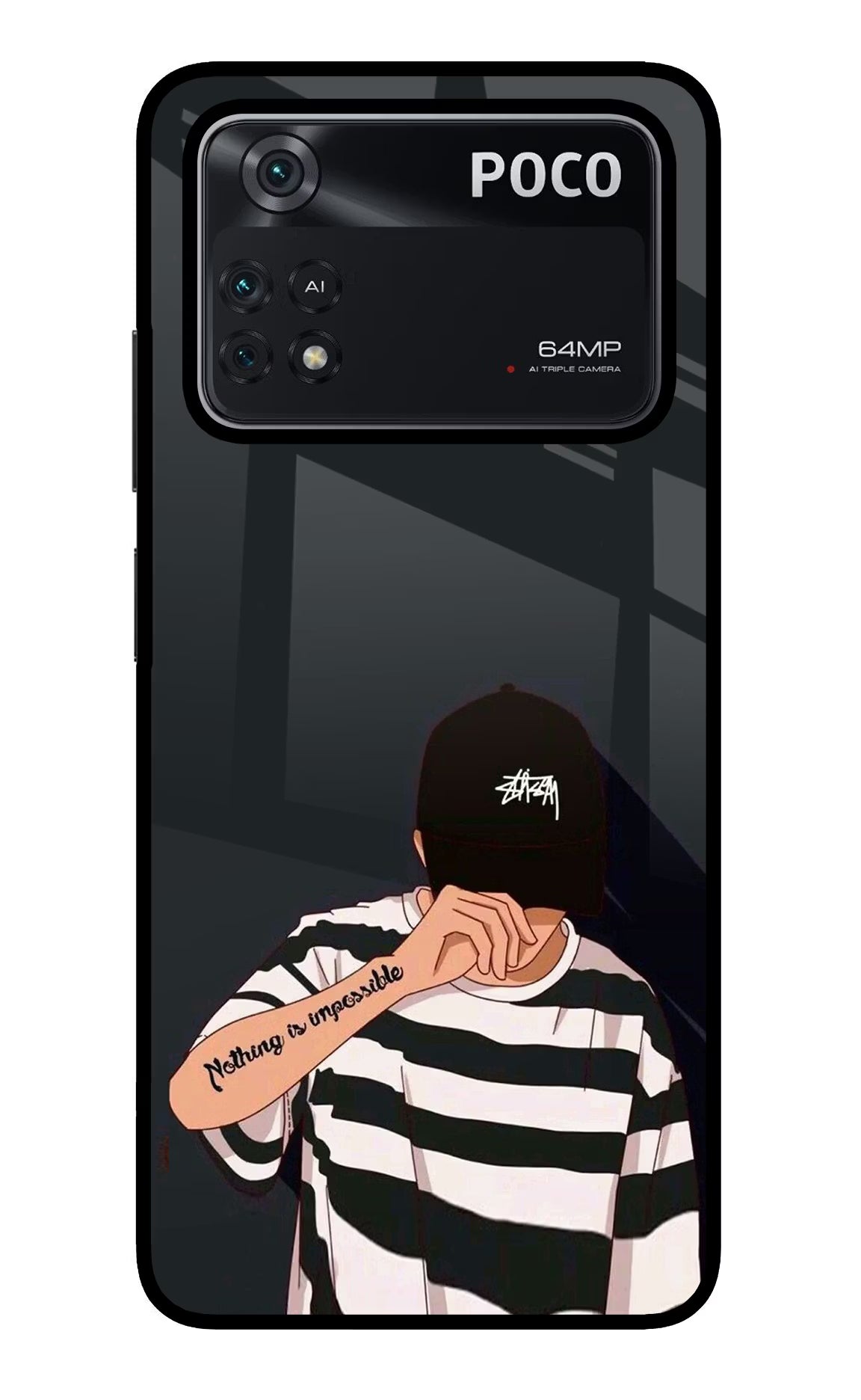 Aesthetic Boy Poco M4 Pro 4G Glass Case