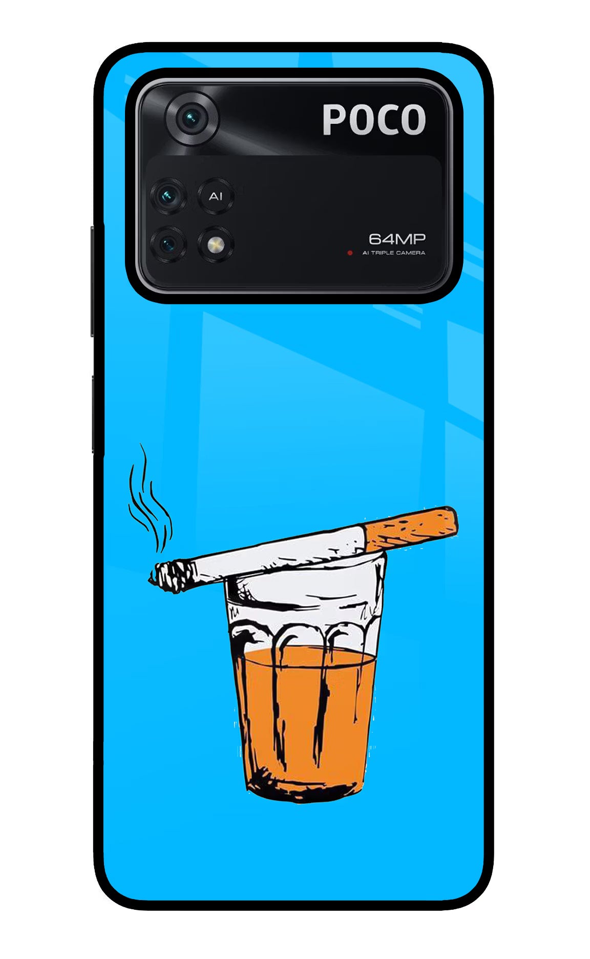 Chai Sutta Poco M4 Pro 4G Glass Case