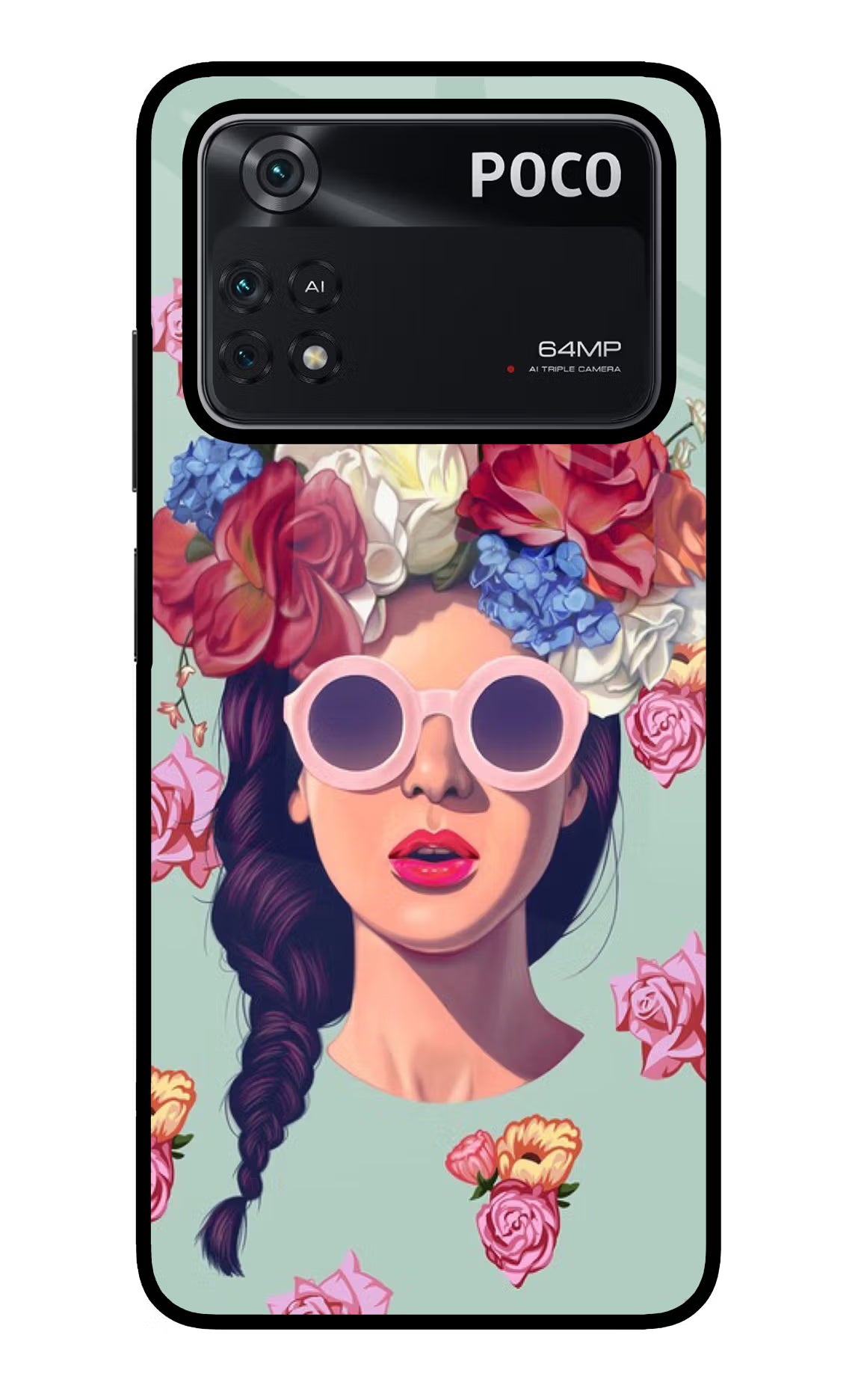 Pretty Girl Poco M4 Pro 4G Glass Case