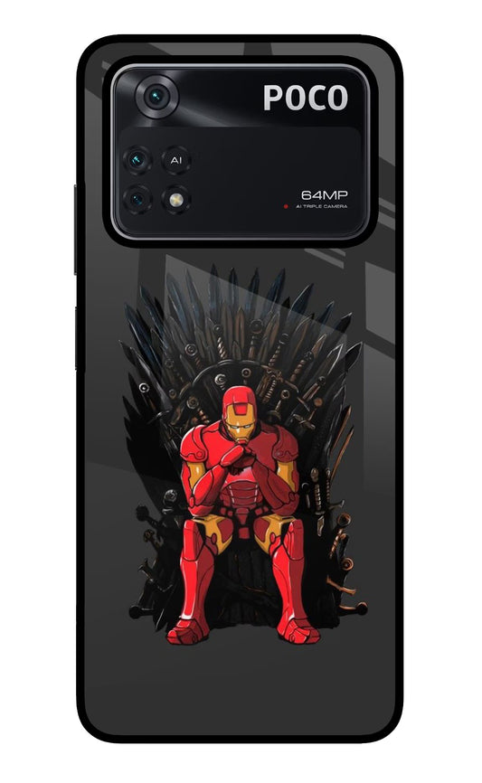 Ironman Throne Poco M4 Pro 4G Glass Case