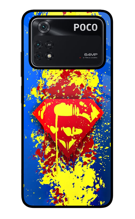 Superman logo Poco M4 Pro 4G Glass Case