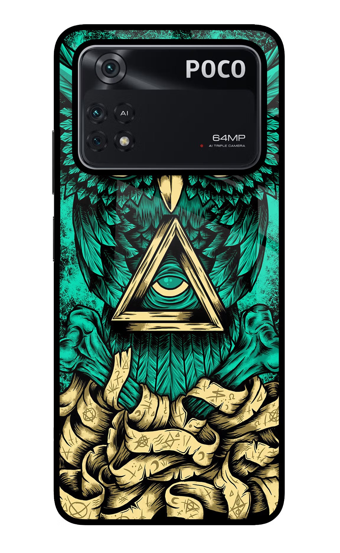Green Owl Poco M4 Pro 4G Glass Case