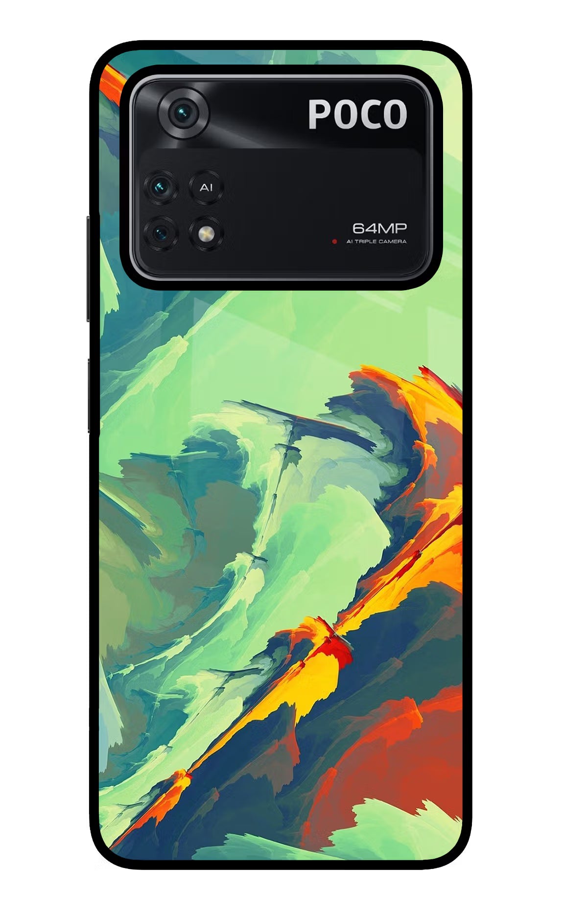 Paint Art Poco M4 Pro 4G Glass Case