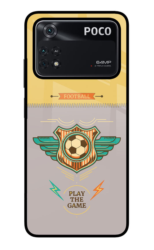 Football Poco M4 Pro 4G Glass Case