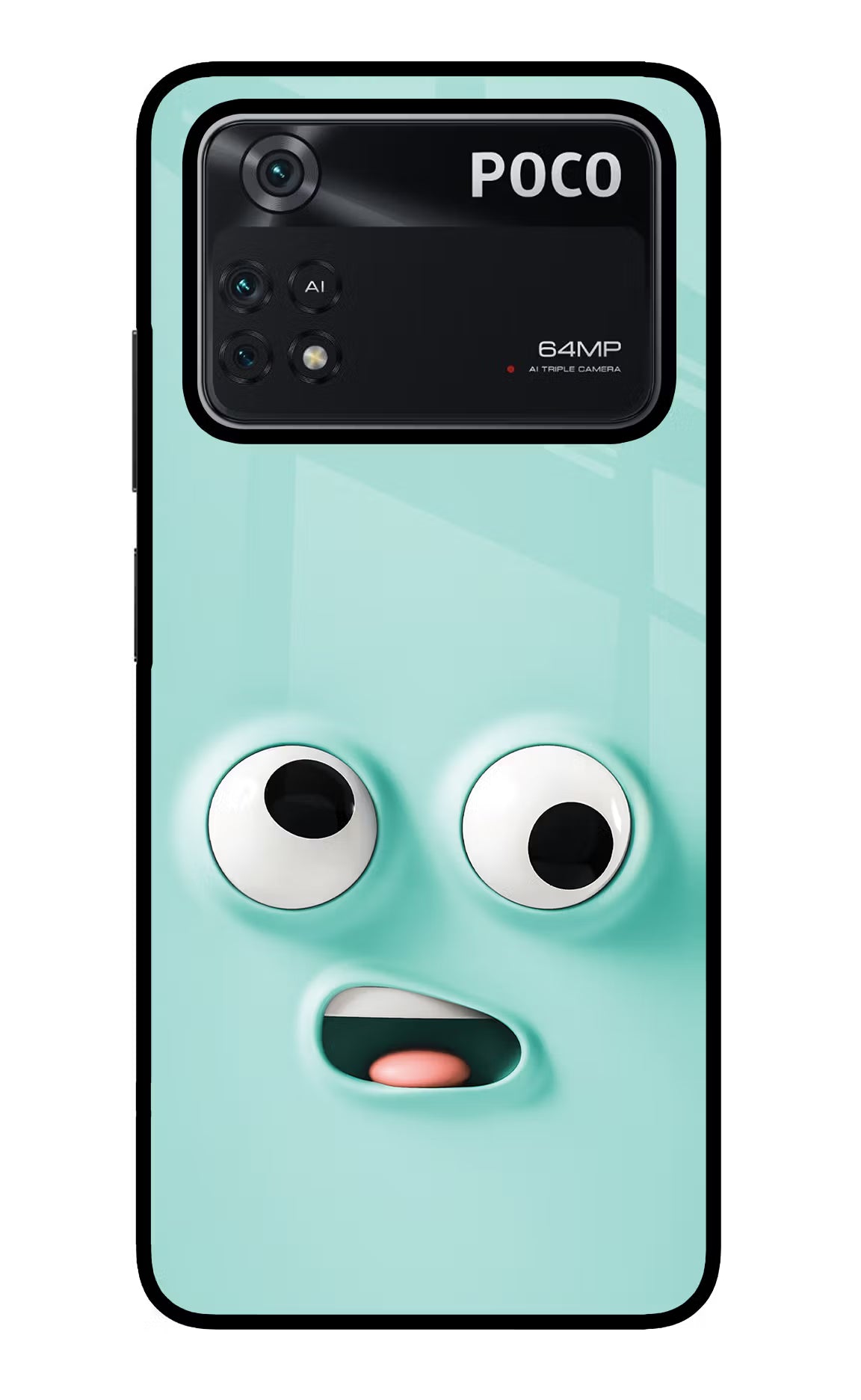 Funny Cartoon Poco M4 Pro 4G Glass Case
