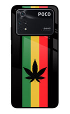 Weed Flag Poco M4 Pro 4G Glass Case