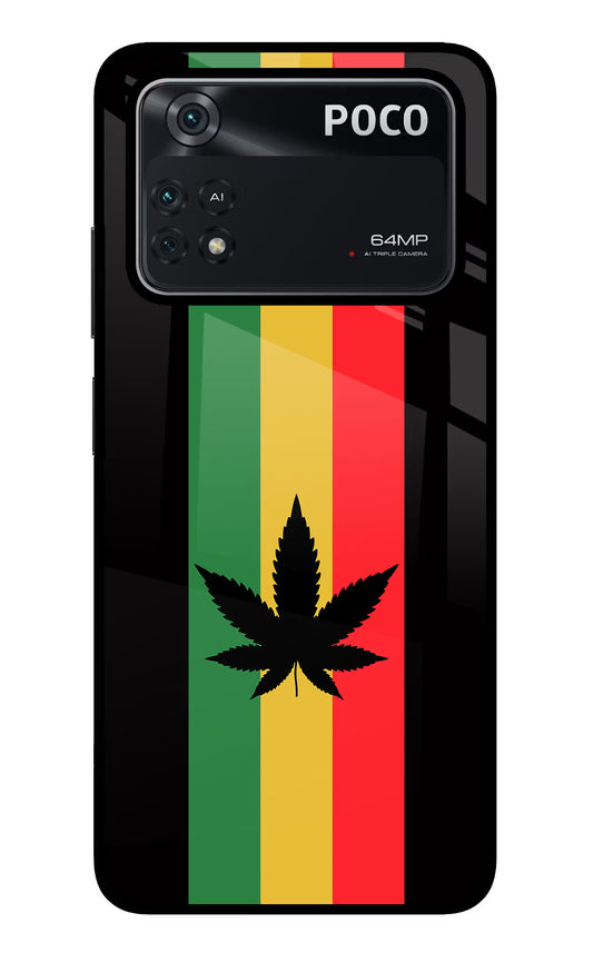 Weed Flag Poco M4 Pro 4G Glass Case
