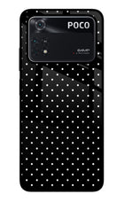 White Dots Poco M4 Pro 4G Glass Case
