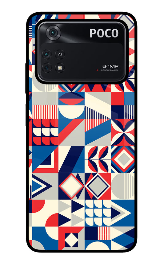 Colorful Pattern Poco M4 Pro 4G Glass Case