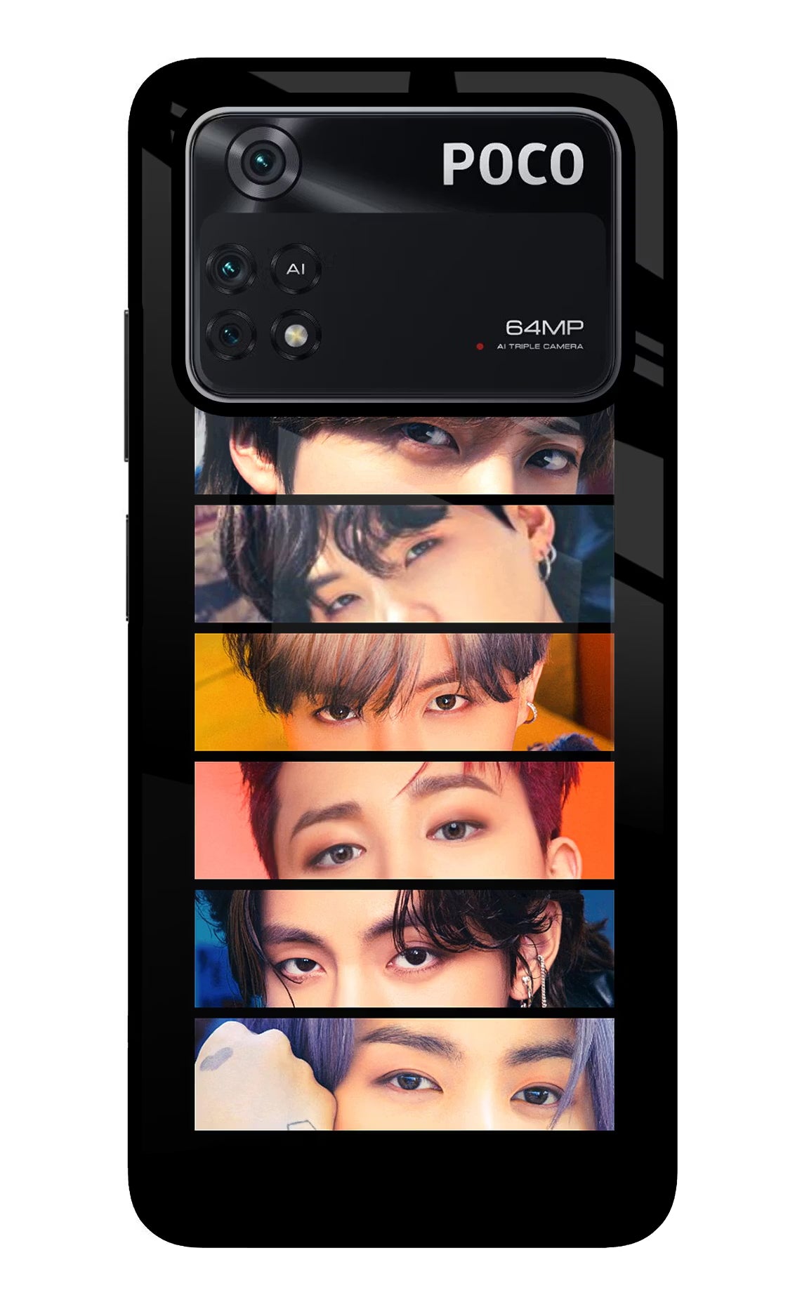 BTS Eyes Poco M4 Pro 4G Glass Case