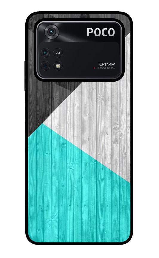 Wooden Abstract Poco M4 Pro 4G Glass Case