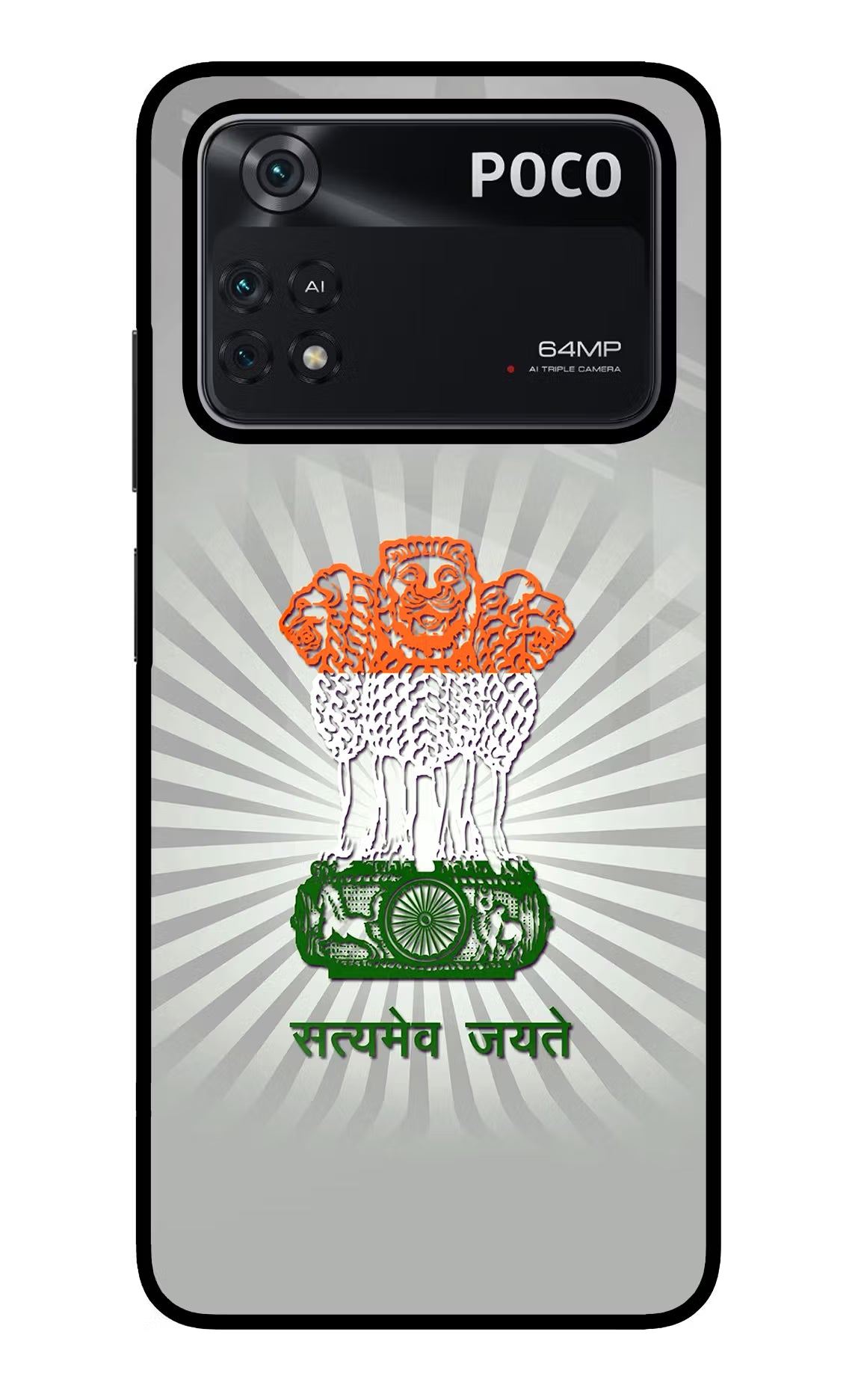 Satyamev Jayate Art Poco M4 Pro 4G Glass Case