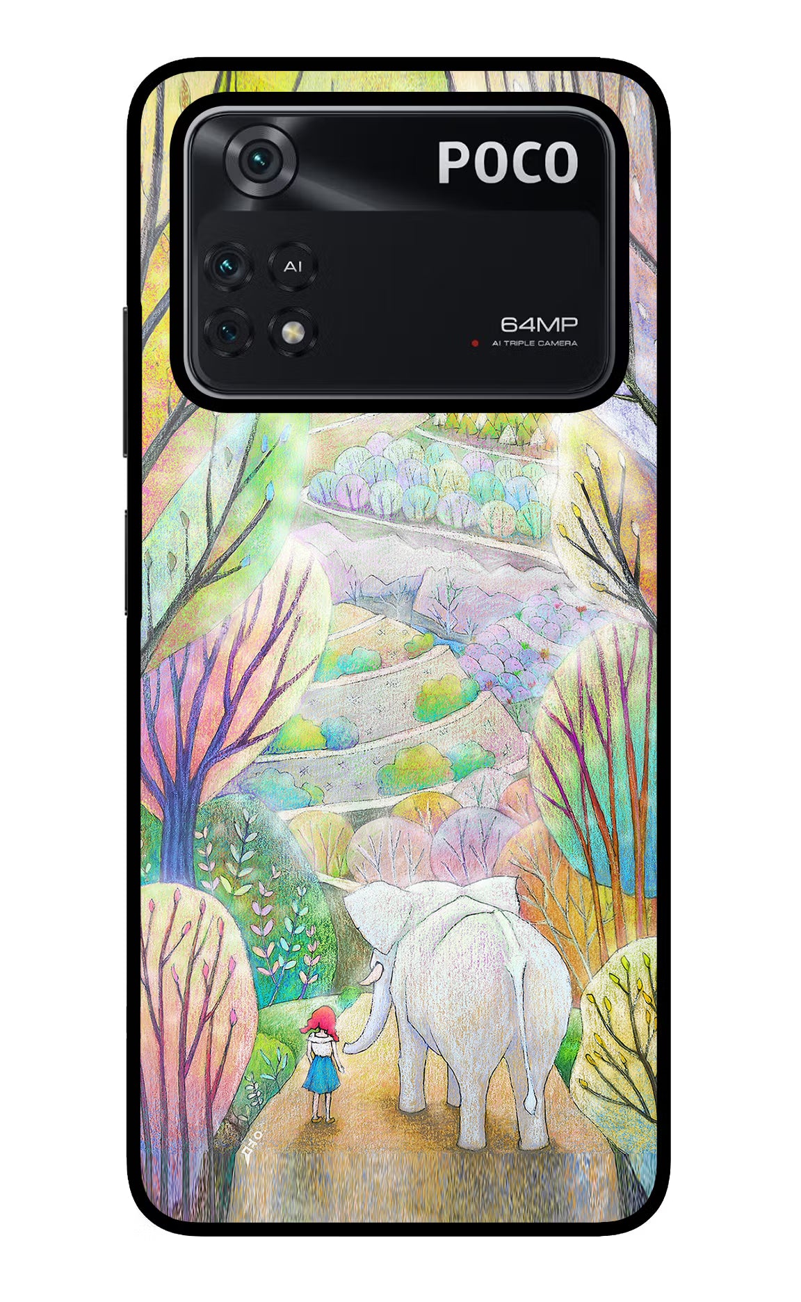 Nature Painting Poco M4 Pro 4G Glass Case