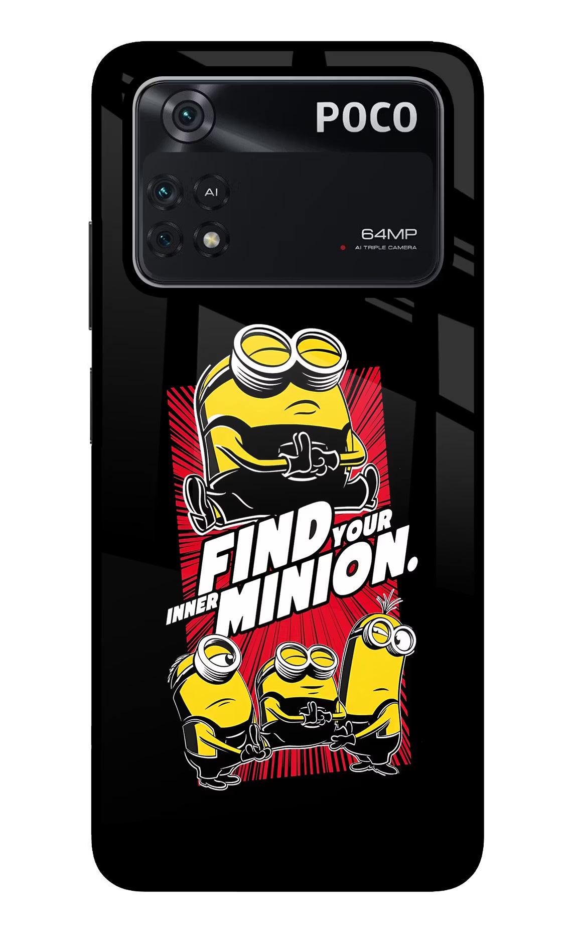 Find your inner Minion Poco M4 Pro 4G Glass Case