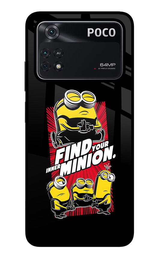 Find your inner Minion Poco M4 Pro 4G Glass Case