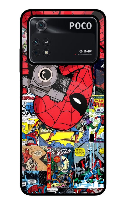 Spider Man Poco M4 Pro 4G Glass Case