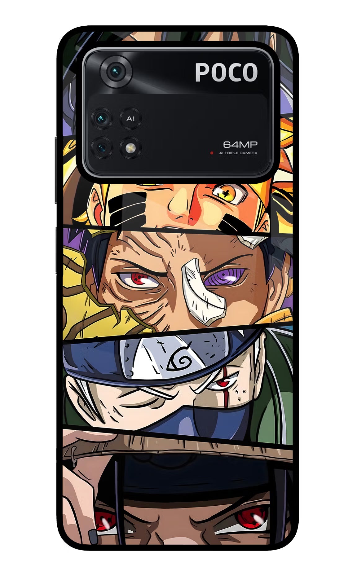 Naruto Character Poco M4 Pro 4G Glass Case