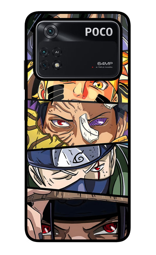 Naruto Character Poco M4 Pro 4G Glass Case