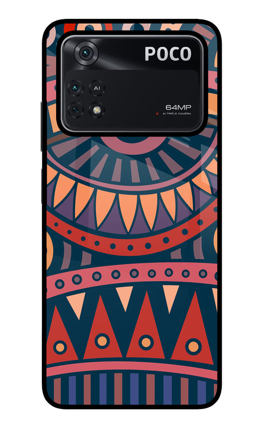 African Culture Design Poco M4 Pro 4G Glass Case