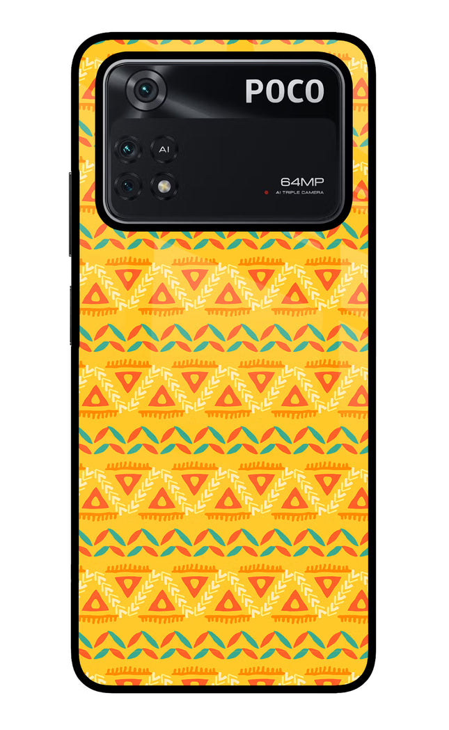 Tribal Pattern Poco M4 Pro 4G Glass Case