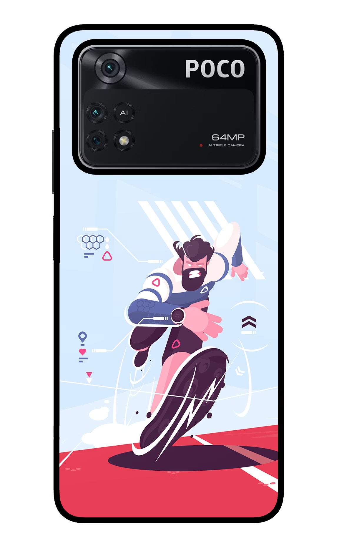 Run Pro Poco M4 Pro 4G Glass Case