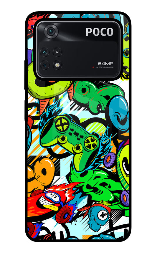Game Doodle Poco M4 Pro 4G Glass Case