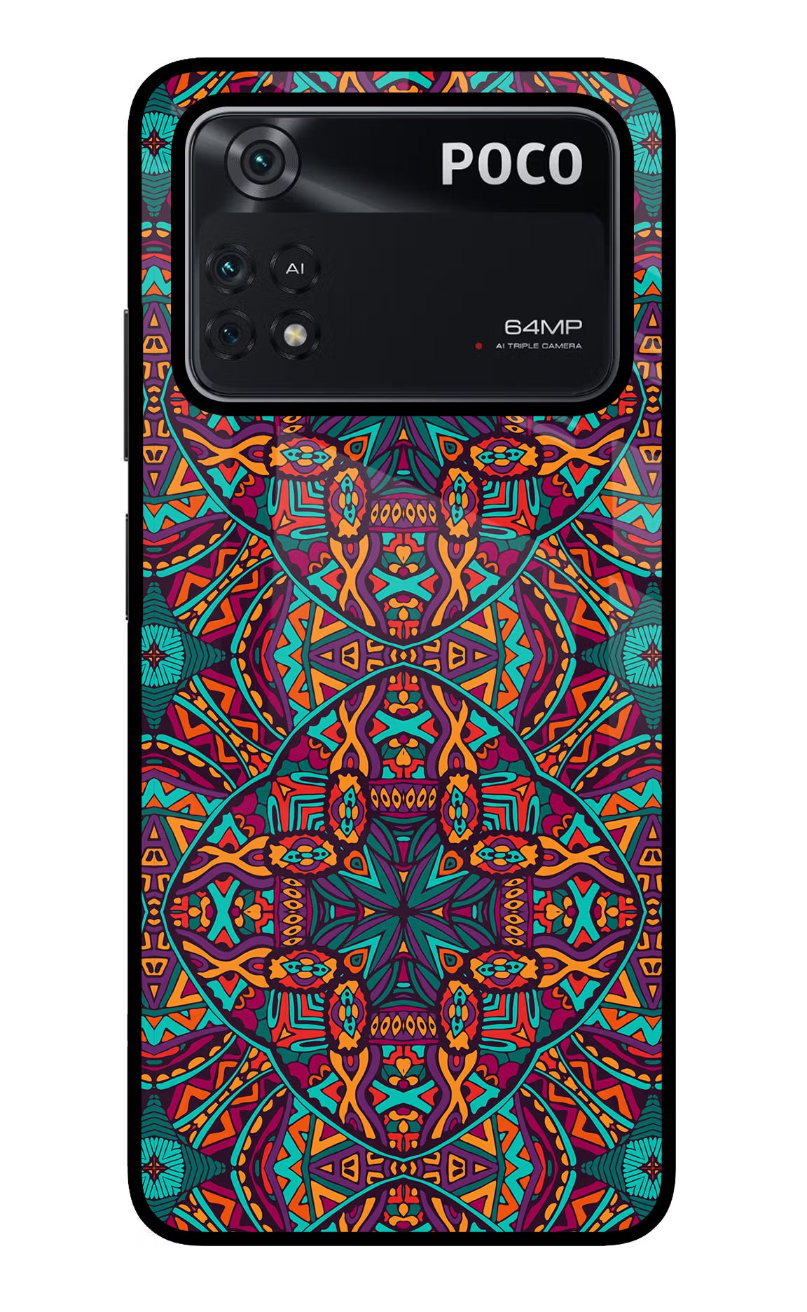 Colour Mandala Poco M4 Pro 4G Glass Case