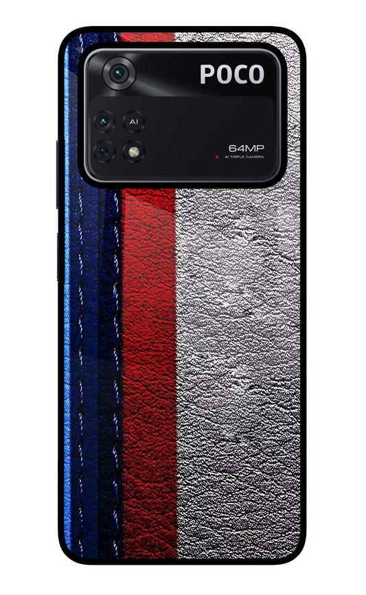 BMW Stripes Poco M4 Pro 4G Glass Case